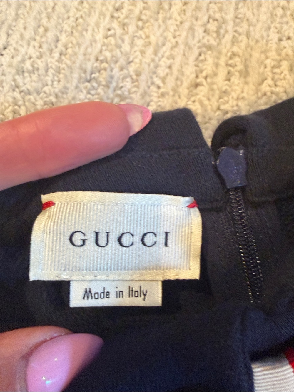 Gucci Navy Girls' Ribbon Trim Polo Dress - Picture 3 of 5